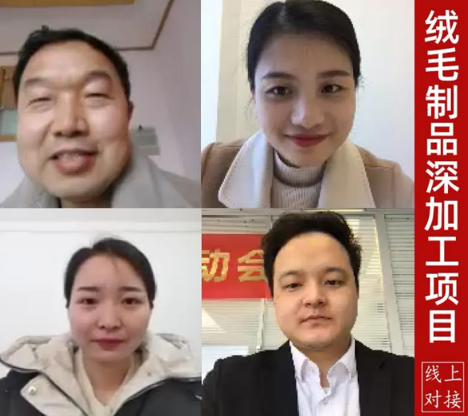 舉行絨毛制品深加工投資選址項目的線上對接會，高效推進項目選址落地